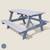 Table bois enfant avec insert parasol picnic Gris 4 - vertbaudet enfant 