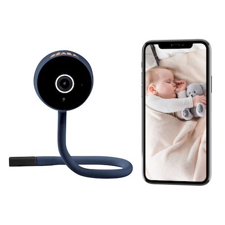 Ecoute bébé vidéo connecté téléphone et wifi zen connect Blanc+Bleu nuit 7 - vertbaudet enfant 