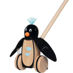 Jouet-Pablo le pingouin à pousser