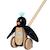 Pablo le pingouin à pousser Noir 1 - vertbaudet enfant 