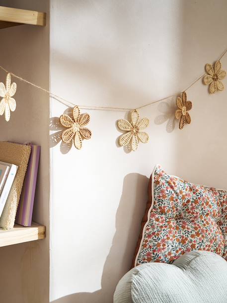 Guirlande fleurs rotin beige 1 - vertbaudet enfant 