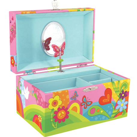 Boite à musique prairie aux papillons Rose 3 - vertbaudet enfant 