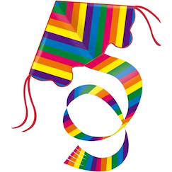 Jouet-Jeux de plein air-Cerf-volant en polyester arc-en-ciel
