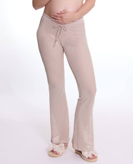 Pantalon beachwear de maternité milos Beige+Noir 2 - vertbaudet enfant 