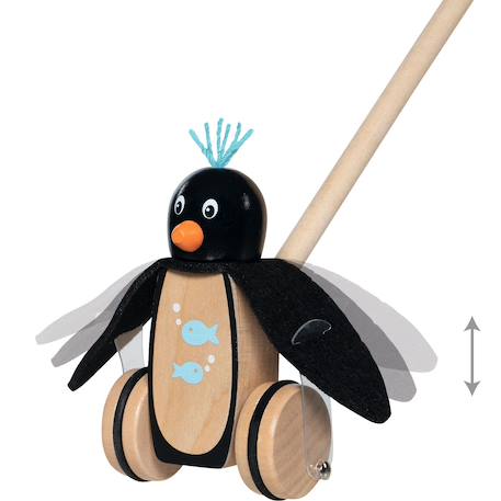 Pablo le pingouin à pousser Noir 3 - vertbaudet enfant 