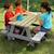 Table bois enfant avec insert parasol picnic Gris 1 - vertbaudet enfant 