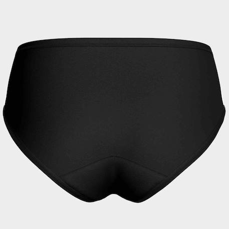 Culotte menstruelle taille haute coton absorbante réutilisable Beige+Noir 10 - vertbaudet enfant 