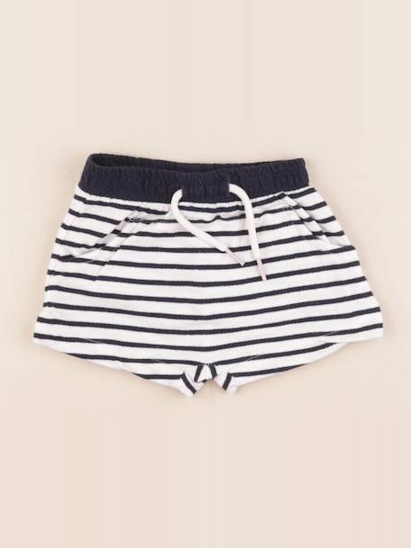 Short - 6 mois Blanc, bleu 1 - vertbaudet enfant 