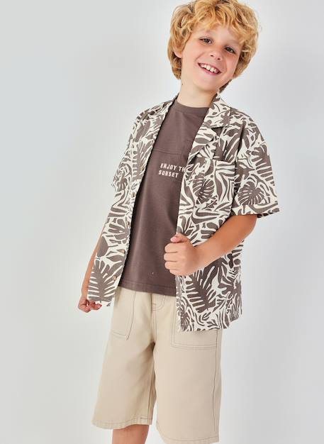 Bermuda coton Marron 1 - vertbaudet enfant 
