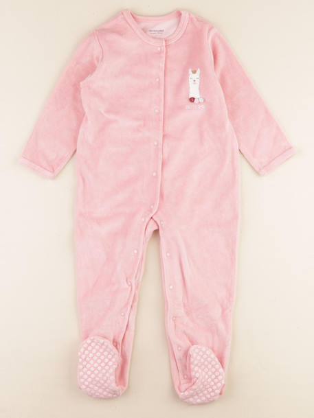 Pyjama velours - 36 mois Rose 1 - vertbaudet enfant 