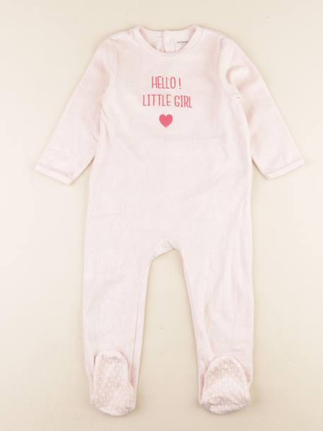 Pyjama velours - 3 ans Rose 1 - vertbaudet enfant 