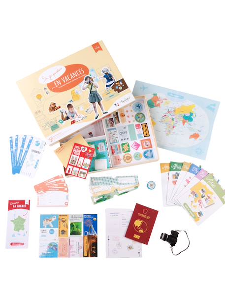 Kit jeu éducatif 'Si je partais en vacances' - à partir de 6ans Jaune 2 - vertbaudet enfant 