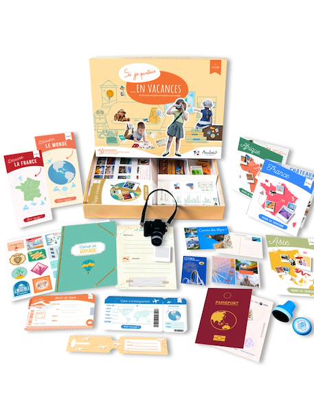 Kit jeu éducatif 'Si je partais en vacances' - à partir de 6ans Jaune 5 - vertbaudet enfant 