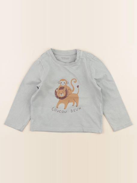 Tee-shirt - 18 mois Vert 1 - vertbaudet enfant 