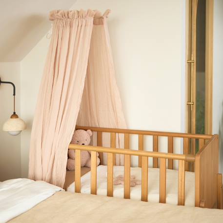 Ciel de lit vintage 155cm Blanc+Blanc boho+Crème+Marron clair+Nougat+Rose clair+Rose saumon+Vert d'eau+Vert foncé 14 - vertbaudet enfant 
