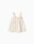 Blouse sans manches en coton avec motif floral Beige clair 1 - vertbaudet enfant 