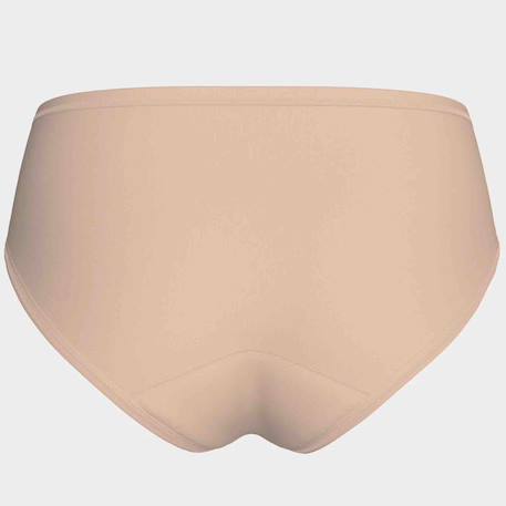 Culotte menstruelle taille haute coton absorbante réutilisable Beige+Noir 3 - vertbaudet enfant 