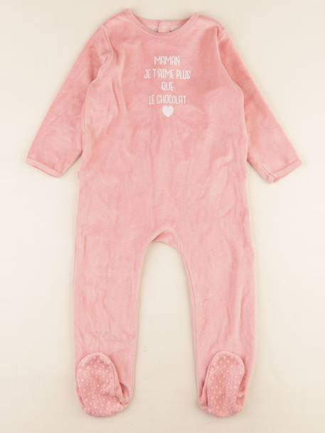 Pyjama velours - 3 ans Rose 1 - vertbaudet enfant 
