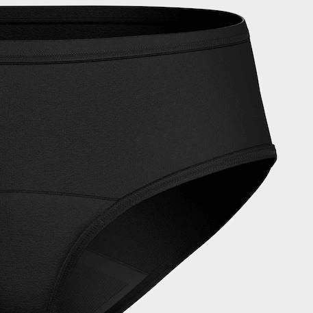 Culotte menstruelle taille haute coton absorbante réutilisable Beige+Noir 11 - vertbaudet enfant 