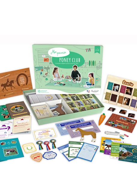 Jeu d'imitation éducatif 'Mon poney club' - A partir de 6 ans Vert 5 - vertbaudet enfant 