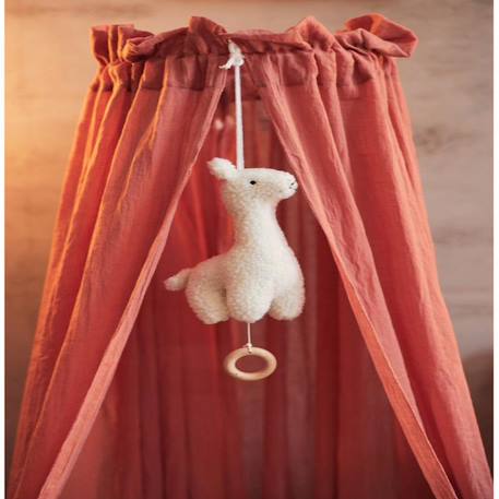 Ciel de lit vintage 155cm Blanc+Blanc boho+Crème+Marron clair+Nougat+Rose clair+Rose saumon+Vert d'eau+Vert foncé 20 - vertbaudet enfant 