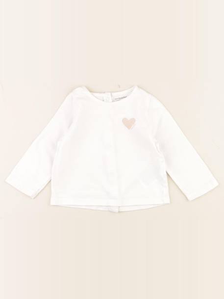 Tee-shirt - 9 mois Blanc 1 - vertbaudet enfant 