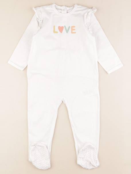 Pyjama coton - 24 mois Blanc 1 - vertbaudet enfant 