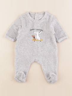 Seconde main-Garçon-Pyjama velours - 0 mois