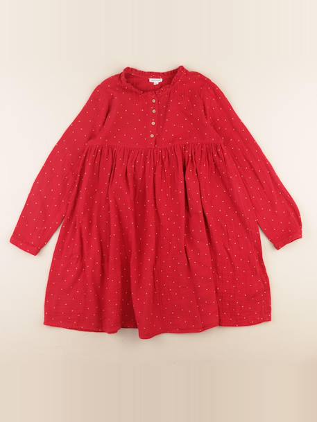Robe - 10 ans Rouge, or 1 - vertbaudet enfant 