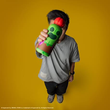 Gourde sculptée isotherme spike - brawl stars Vert 2 - vertbaudet enfant 