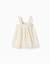 Blouse sans manches en coton avec motif floral Beige clair 2 - vertbaudet enfant 