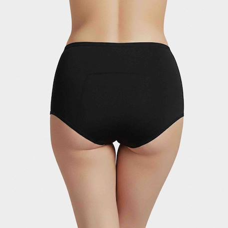 Culotte menstruelle nuit taille haute absorbante coton Noir 4 - vertbaudet enfant 