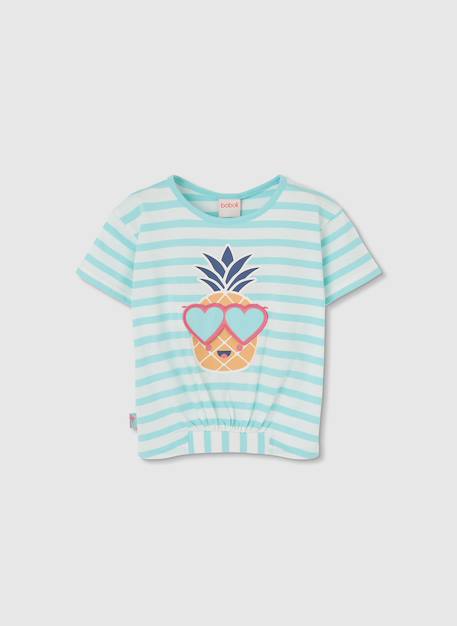 Fille-T-shirt fille coton rayée