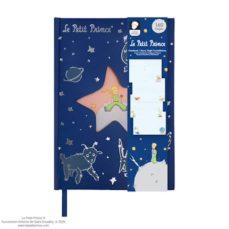Carnet constellations d'une nuit étoilée - le petit prince Bleu 6 - vertbaudet enfant 