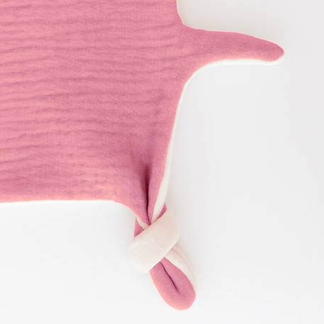 Doudou plat en coton bio Fraise+Honey+Rose+Vert+Vichy 16 - vertbaudet enfant 