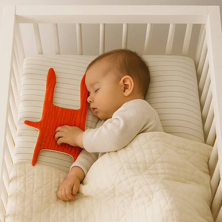 Doudou plat en coton bio Fraise+Honey+Rose+Vert+Vichy 2 - vertbaudet enfant 
