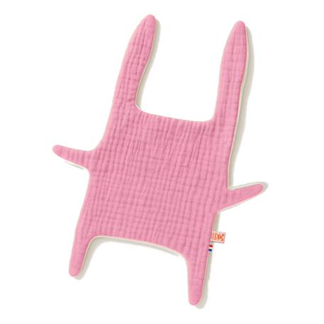 Doudou plat en coton bio Fraise+Honey+Rose+Vert+Vichy 13 - vertbaudet enfant 