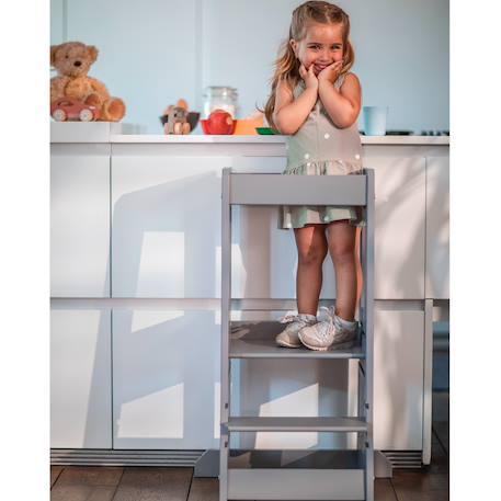 Tour d'apprentissage et d'observation felix montessori Beige+Blanc+Bleu+Gris+Gris clair+Jaune+Natural+Noir+Rose 26 - vertbaudet enfant 