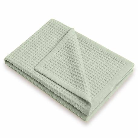 Couverture nid d'abeilles en coton bio Blanc+Fraise+Honey+Rose+Vert 25 - vertbaudet enfant 