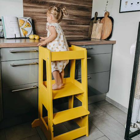 Tour d'apprentissage et d'observation felix montessori Beige+Blanc+Bleu+Gris+Gris clair+Jaune+Natural+Noir+Rose 32 - vertbaudet enfant 