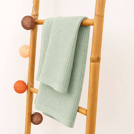 Couverture nid d'abeilles en coton bio Blanc+Fraise+Honey+Rose+Vert 26 - vertbaudet enfant 