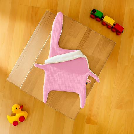 Doudou plat en coton bio Fraise+Honey+Rose+Vert+Vichy 18 - vertbaudet enfant 