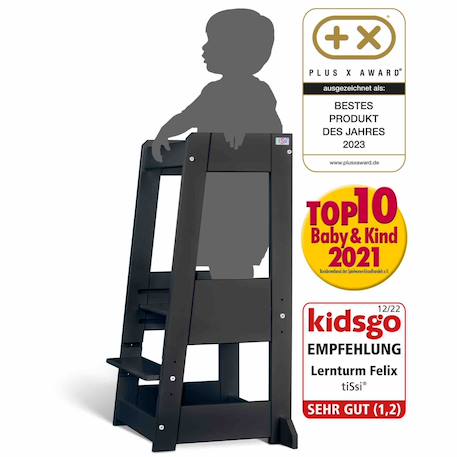 Tour d'apprentissage et d'observation felix montessori Beige+Blanc+Bleu+Gris+Gris clair+Jaune+Natural+Noir+Rose 48 - vertbaudet enfant 