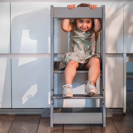Tour d'apprentissage et d'observation felix montessori Beige+Blanc+Bleu+Gris+Gris clair+Jaune+Natural+Noir+Rose 29 - vertbaudet enfant 