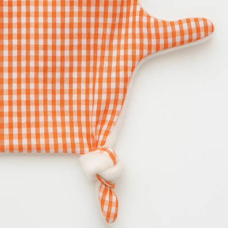 Doudou plat en coton bio Fraise+Honey+Rose+Vert+Vichy 28 - vertbaudet enfant 
