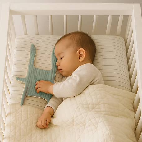 Doudou plat en coton bio Fraise+Honey+Rose+Vert+Vichy 23 - vertbaudet enfant 