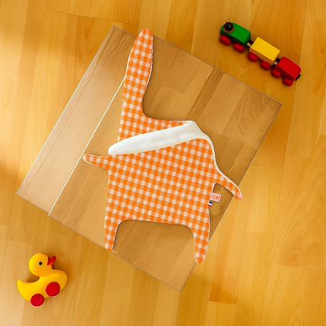 Doudou plat en coton bio Fraise+Honey+Rose+Vert+Vichy 30 - vertbaudet enfant 