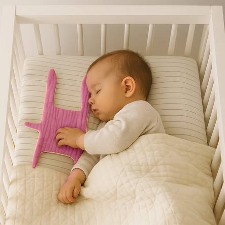 Doudou plat en coton bio Fraise+Honey+Rose+Vert+Vichy 17 - vertbaudet enfant 