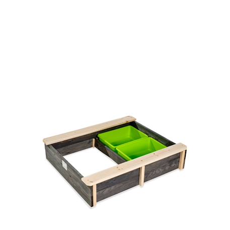 Bac à sable en bois pour jardin enfant 94x77cm Gris 2 - vertbaudet enfant 