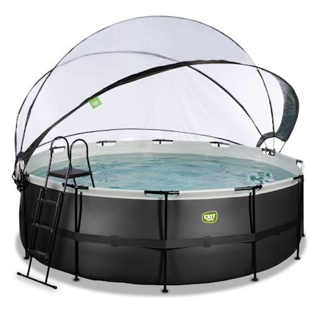 Piscine ronde ø427cm avec pompe filtrante pour jardin Noir 2 - vertbaudet enfant 